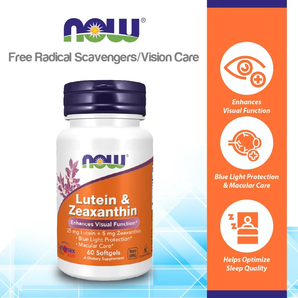 Viên Uống Bổ Mắt NOW Lutein & Zeaxanthin (25mg/5mg) Viên Uống Bổ Mắt NOW Lutein & Zeaxanthin (25mg/5mg) - Yêu Hàng Ngoại