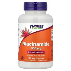 Viên Uống Niacinamide 500 mg NOW – Hỗ Trợ Chuyển Hóa Năng Lượng (Hộp 100 Viên)