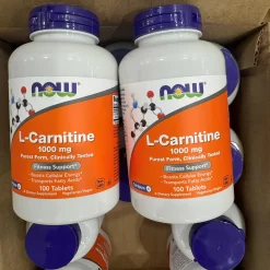 Viên Uống NOW L-Carnitine 1000 mg – Hỗ Trợ Chuyển Hóa Chất Béo & Năng Lượng