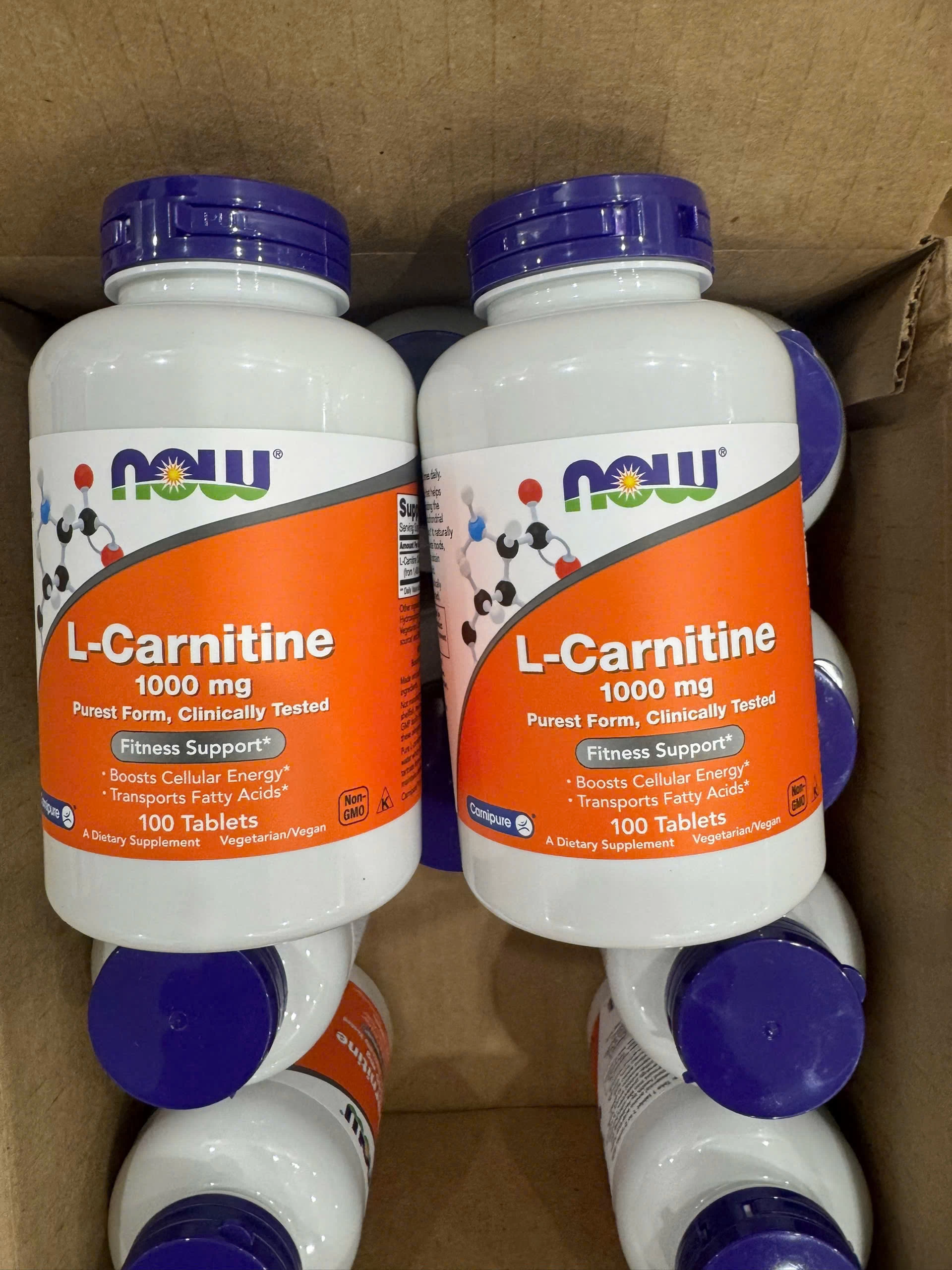 Viên Uống NOW L-Carnitine 1000 mg – Hỗ Trợ Chuyển Hóa Chất Béo & Năng Lượng Lọ thực phẩm bổ sung NOW L-Carnitine 1000 mg Carnipure™ hộp 100 viên nén giúp hỗ trợ tập luyện và vận chuyển chất béo thành năng lượng.