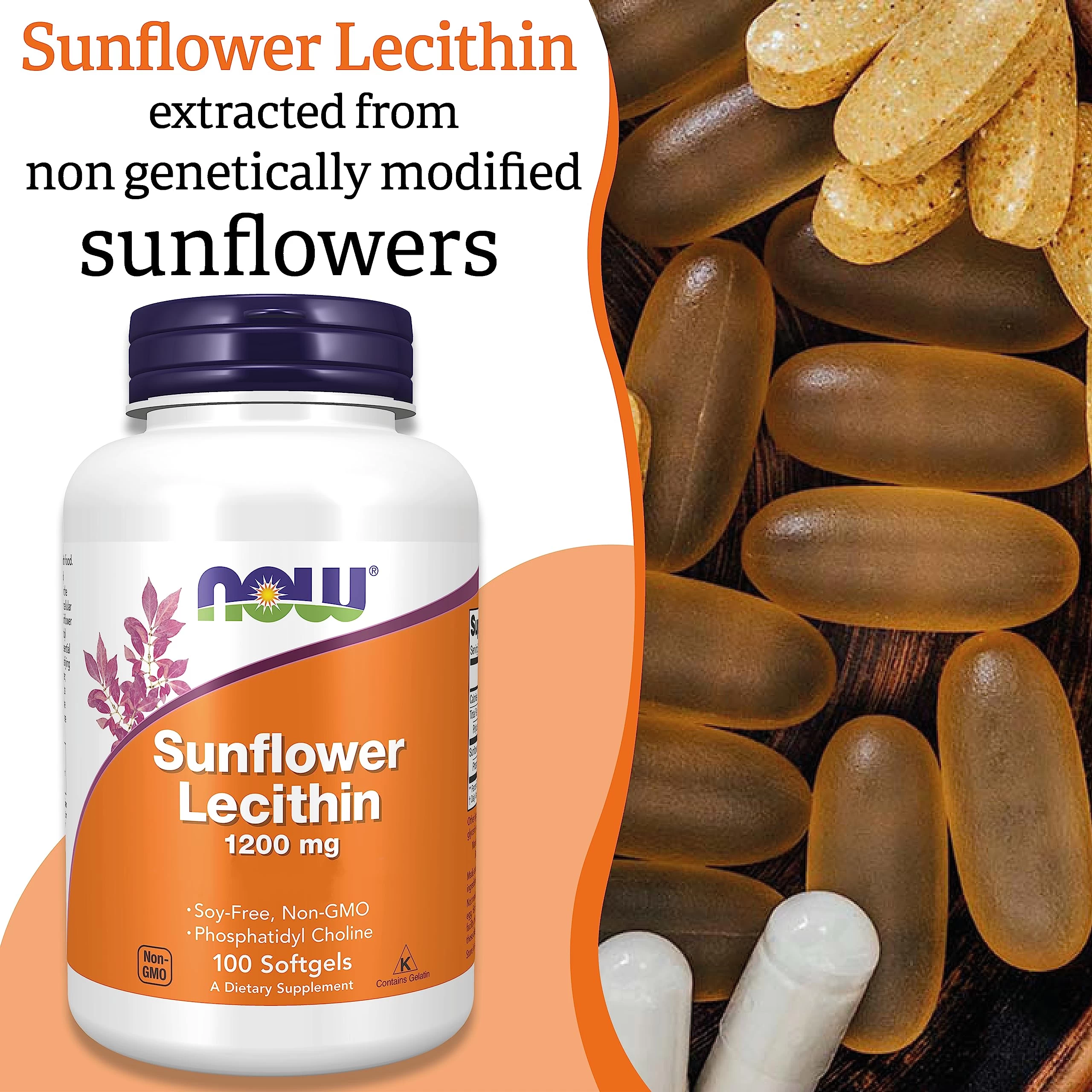 Viên Uống NOW Sunflower Lecithin 1200 mg – Hỗ Trợ Hệ Thần Kinh Khỏe Mạnh Viên Uống NOW Sunflower Lecithin 1200 mg – Hỗ Trợ Hệ Thần Kinh Khỏe Mạnh - Ảnh 3