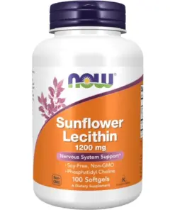 Viên Uống NOW Sunflower Lecithin 1200 mg – Hỗ Trợ Hệ Thần Kinh Khỏe Mạnh