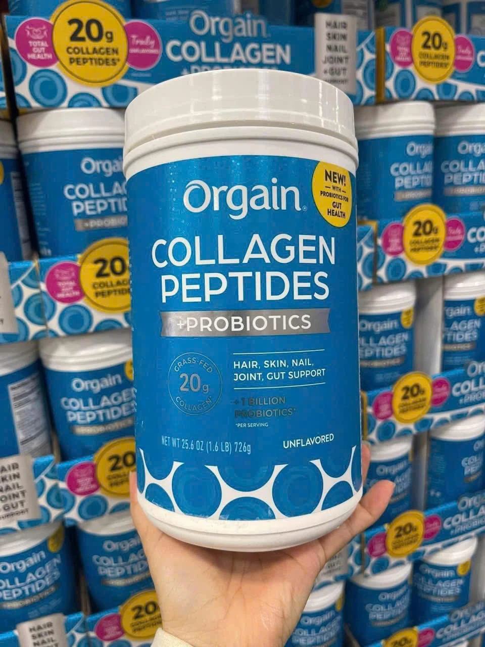 Bột Collagen Thủy Phân Orgain Collagen Peptides + Probiotics – Hộp 726g (Mỹ)