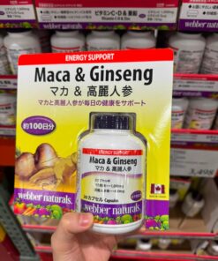 Viên Uống Hỗ Trợ Tăng Cường Sinh Lực Webber Naturals Maca & Ginseng – Hộp 200 Viên