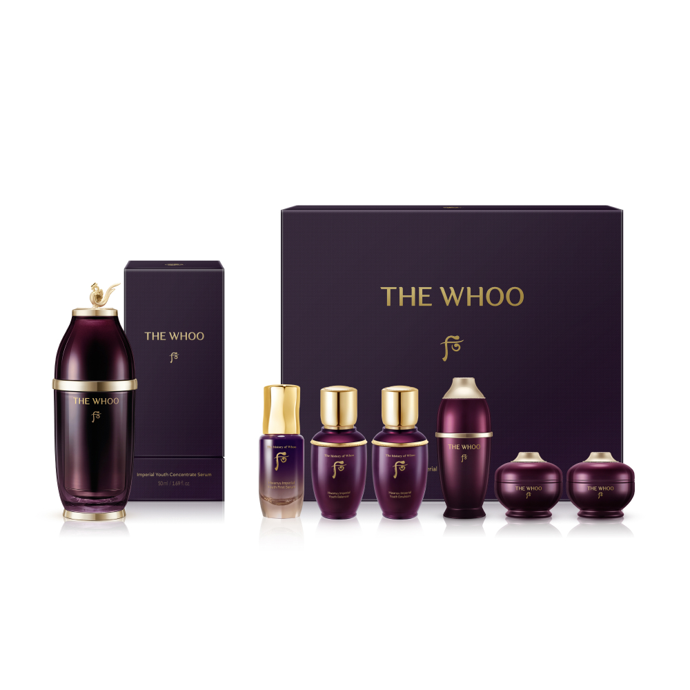 Bộ tinh chất THE WHOO Hwanyu Imperial Youth Concentrate Serum 50ml Special Set kèm 6 mini Bộ tinh chất THE WHOO Hwanyu Imperial Youth Concentrate Serum 50ml Special Set kèm 6 mini - Yêu Hàng Ngoại
