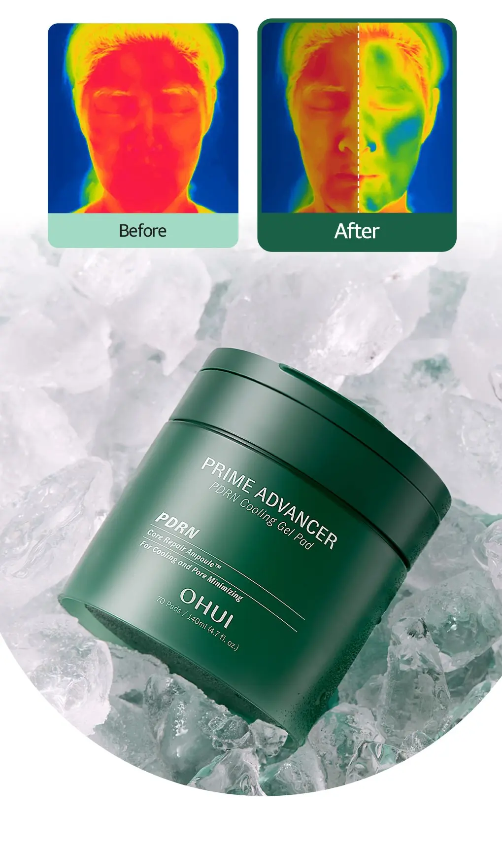 Pad dưỡng da Ohui Prime Advancer PDRN Cooling Gel Pad 70 miếng Pad dưỡng da Ohui Prime Advancer PDRN Cooling Gel Pad 70 miếng - Yêu Hàng Ngoại